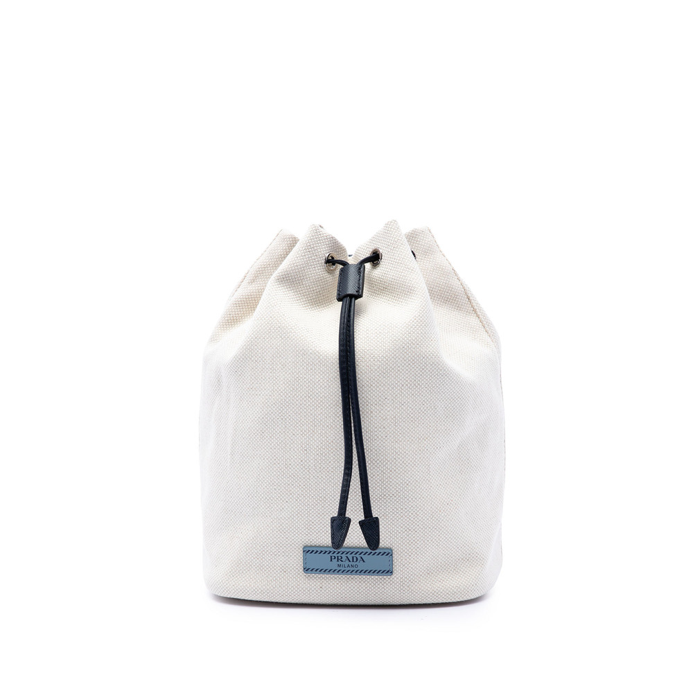 Pre-Loved Prada Canvas Mistolino Drawstring Pouch